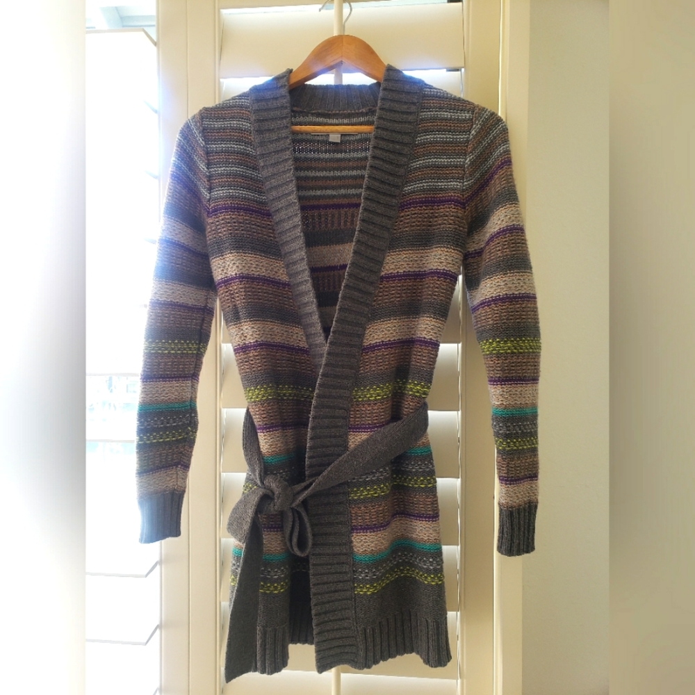 Old Navy Knitted Gray Long Coat